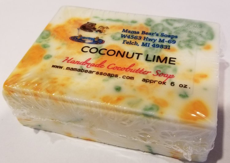 Coconut Lime Cocoa Butter Soap - Click Image to Close