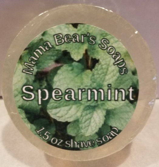 Spearmint Essential Oil Shaving Soap 100% Natural - Click Image to Close