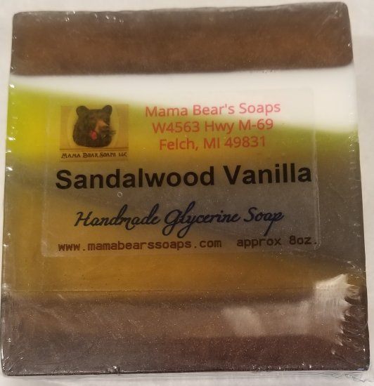 Sandalwood Vanilla Clear Glycerin Geometric Bath Soap - Click Image to Close
