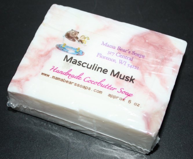 Masculine Musk Cocobutter Bath Soap - Click Image to Close