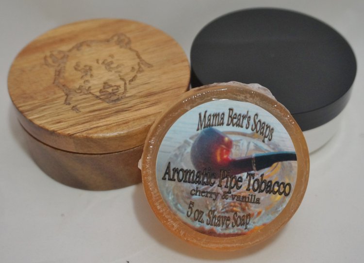 Aromatic Pipe Tobacco Glycerin Shave Soap - Click Image to Close