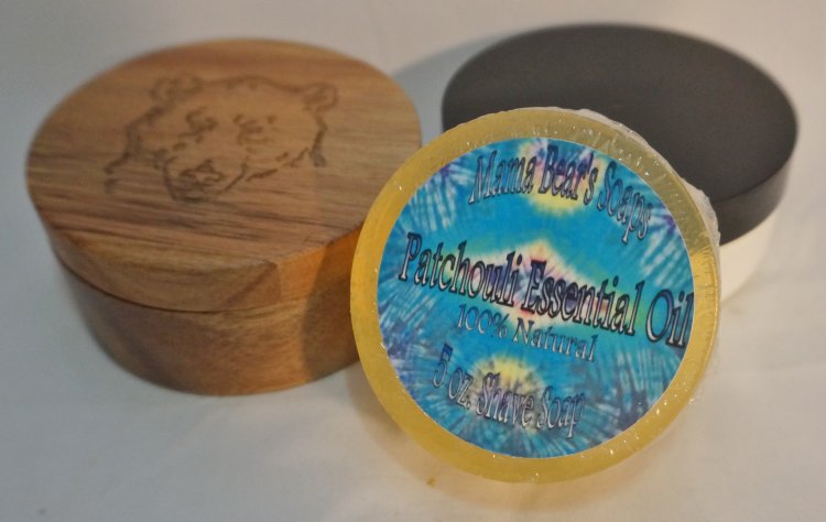 Patchouli Glycerin Shave Soap - Click Image to Close
