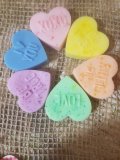 Conversation Cocoa Butter Hearts- set of 6