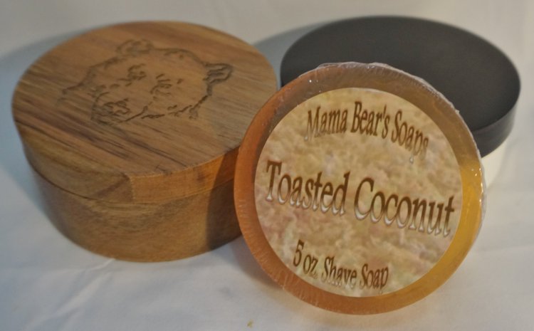 Toasted Coconut Glycerin Shave Soap - Click Image to Close