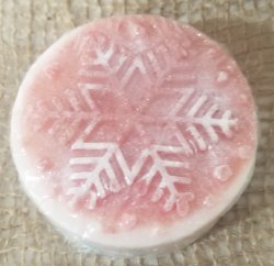 Snowflake Cocoa Butter Soap with Peppermint Essential Oil