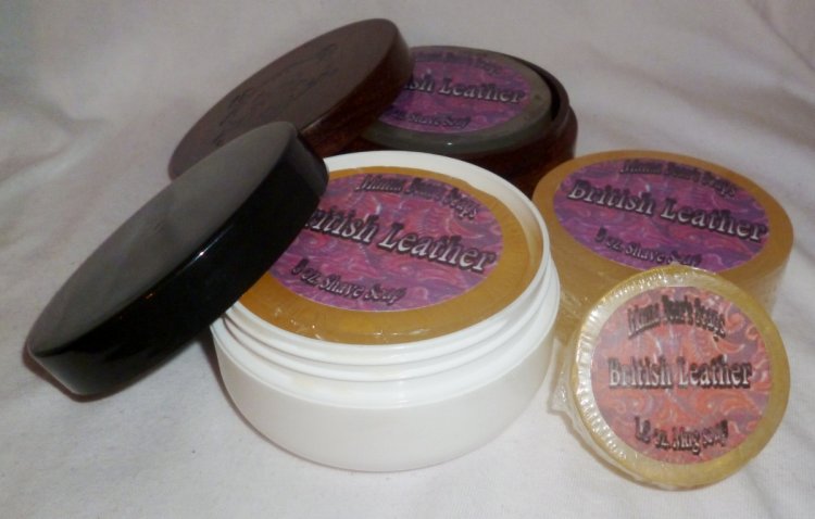 British Leather Glycerin Shave Soap