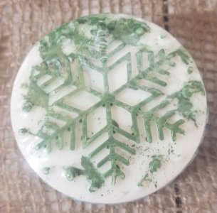 Snowflake Cocoa Butter Soap with Christmas Tree Scent (pine)